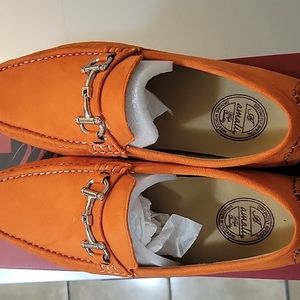 Orange Men Boat shoe
